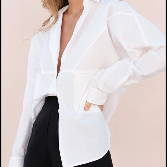 With Jean Tops - Posse Corbett shirt size xs/small in white